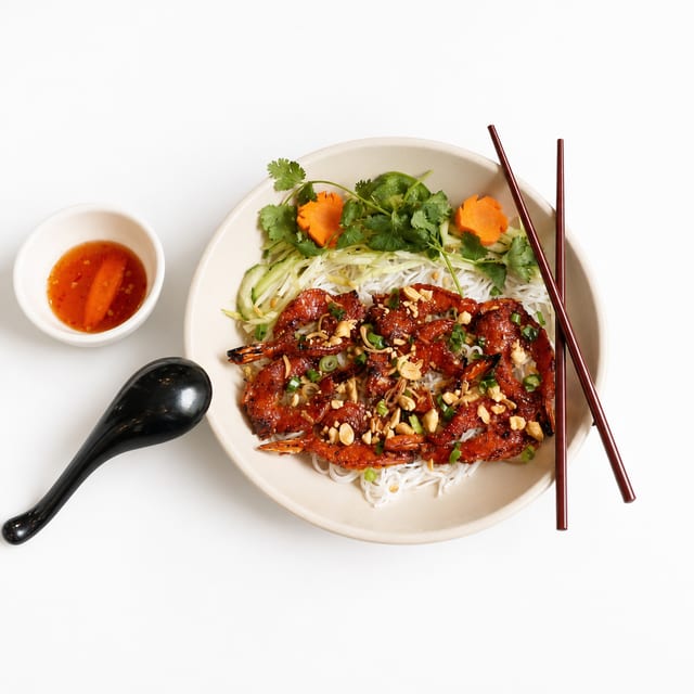 B4. Grilled Shrimp - Bún Tôm Nướng.