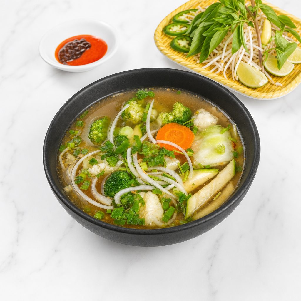 P11. Vegetables Tofu with Fried Onion - Chay (M).