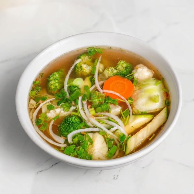 P11. Vegetables Tofu with Fried Onion - Chay (M).